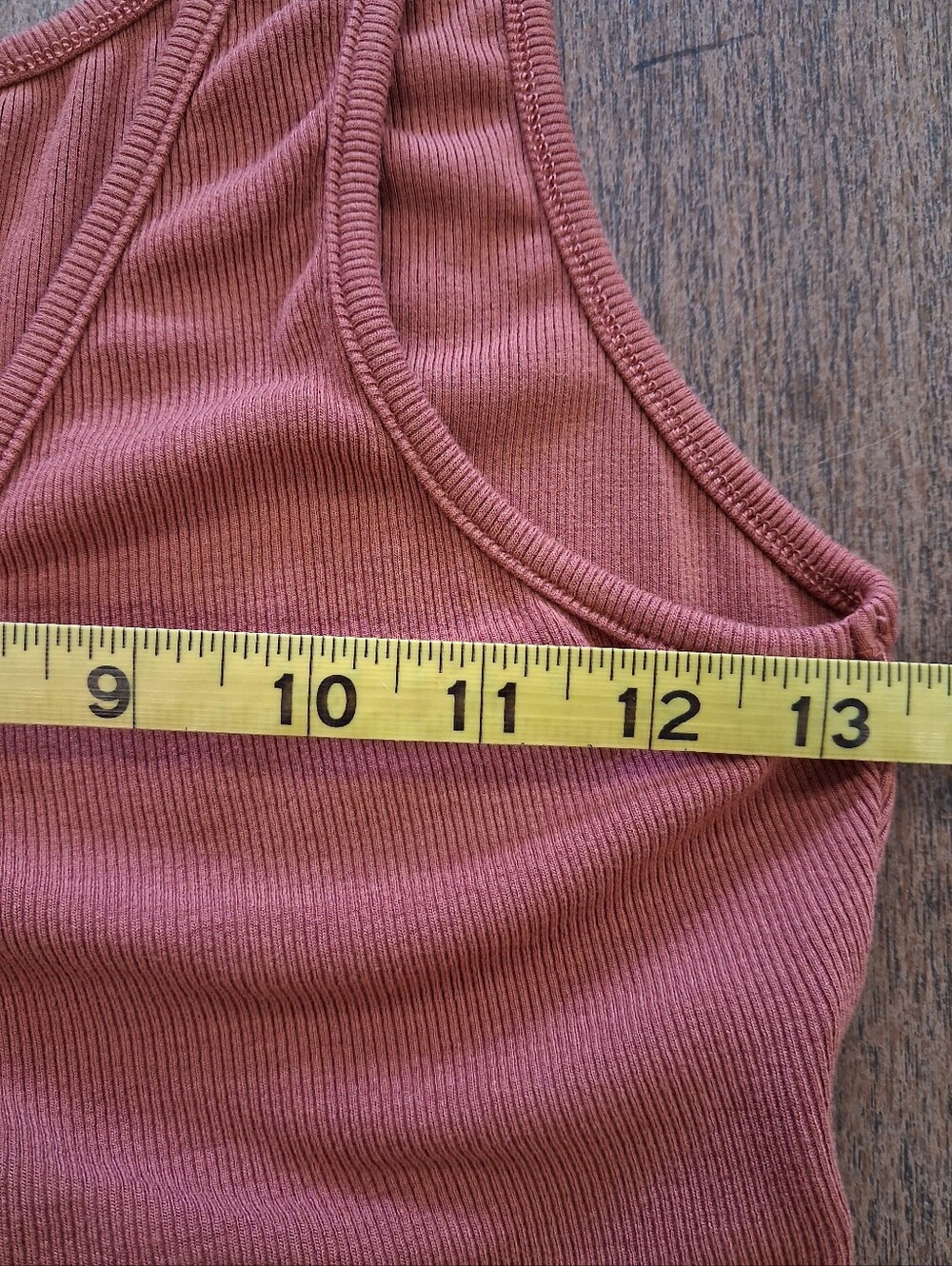 SHEIN Rust Brown Twist Front Ribbed Crop Tank Top Size Small - Picture 7 of 10